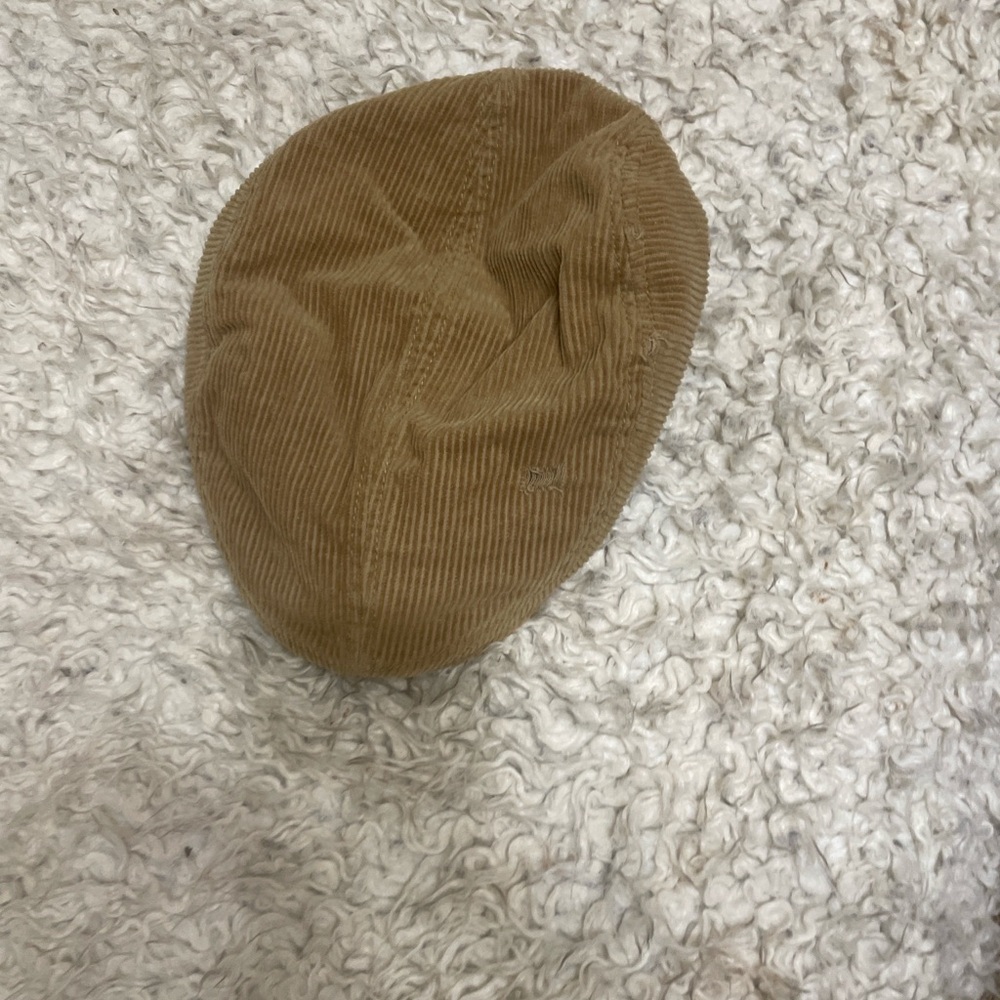 Men's Tan Corduroy Newsboy Hat